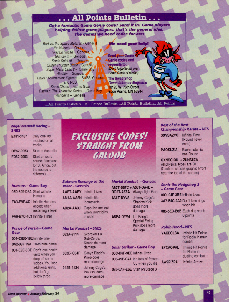 Game Genie Codes For Starfox